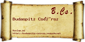 Budaspitz Csörsz névjegykártya